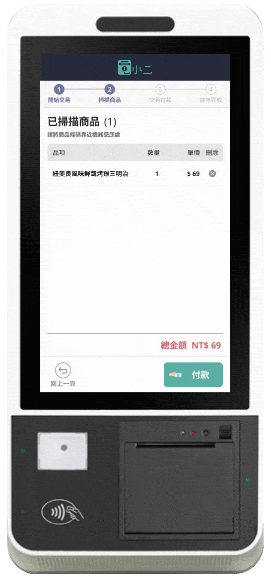 Kiosk screen